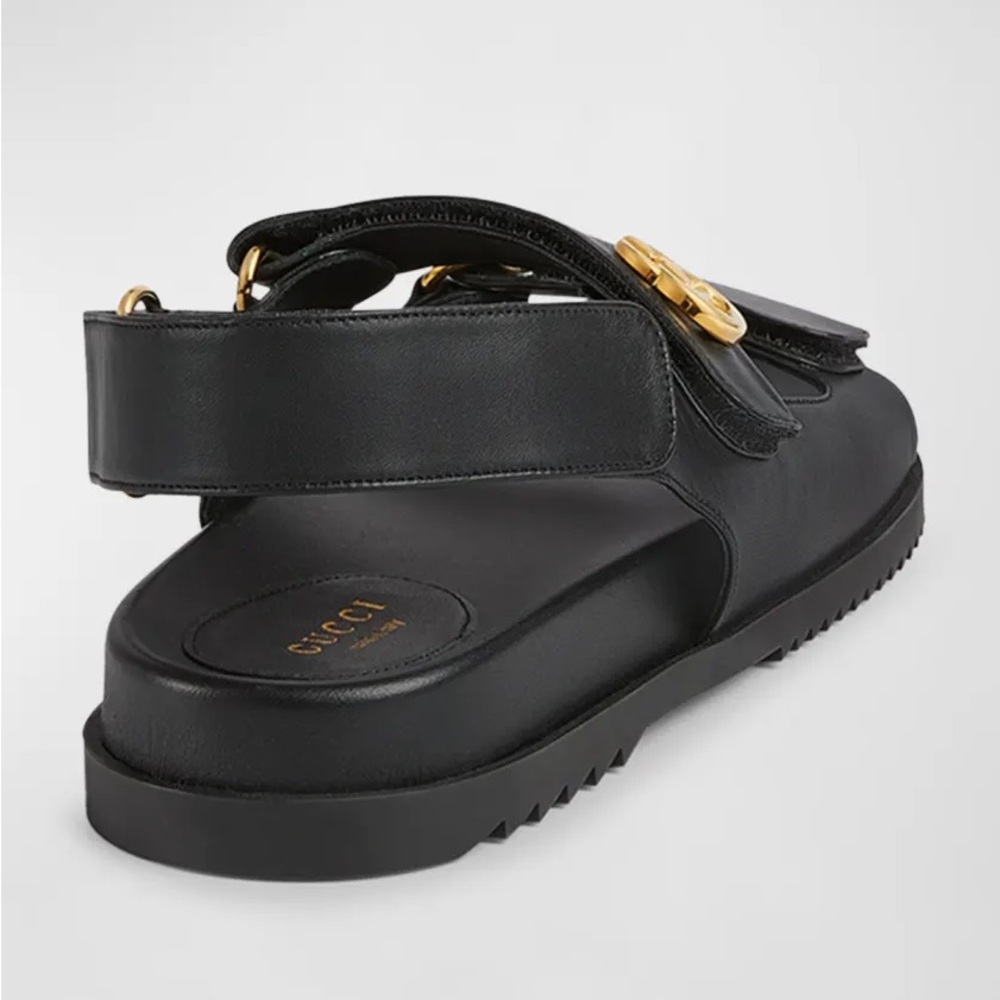 Gucci Double G Sandals in Nero Black - Picture 3 of 11